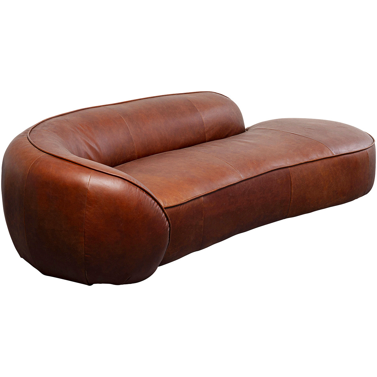 Wonder Brown Leather Recamiere