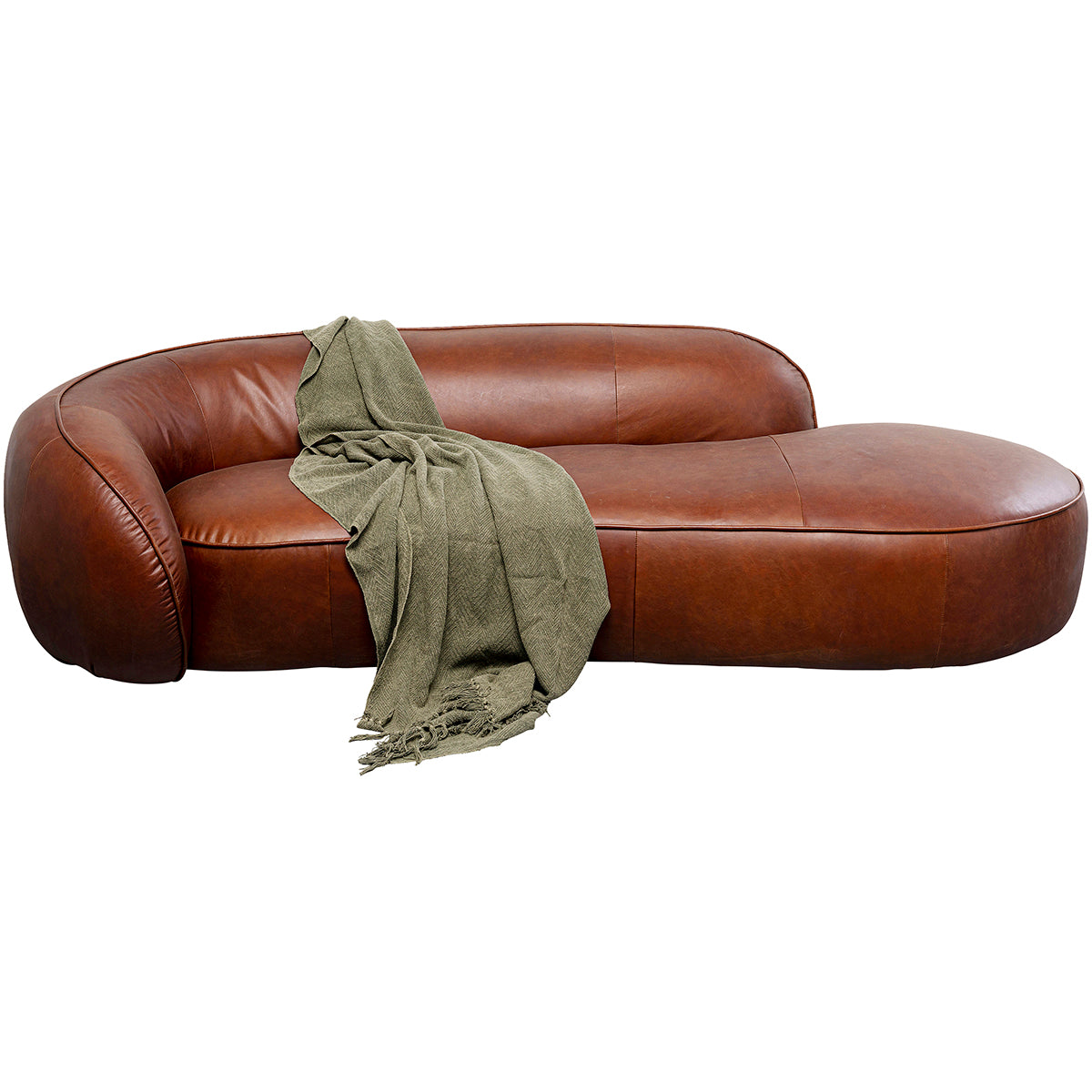 Wonder Brown Leather Recamiere