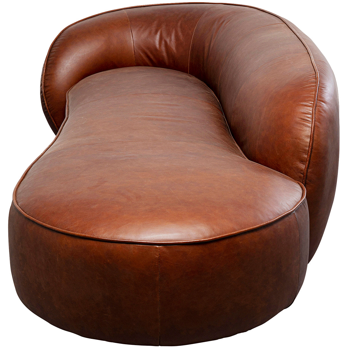 Wonder Brown Leather Recamiere