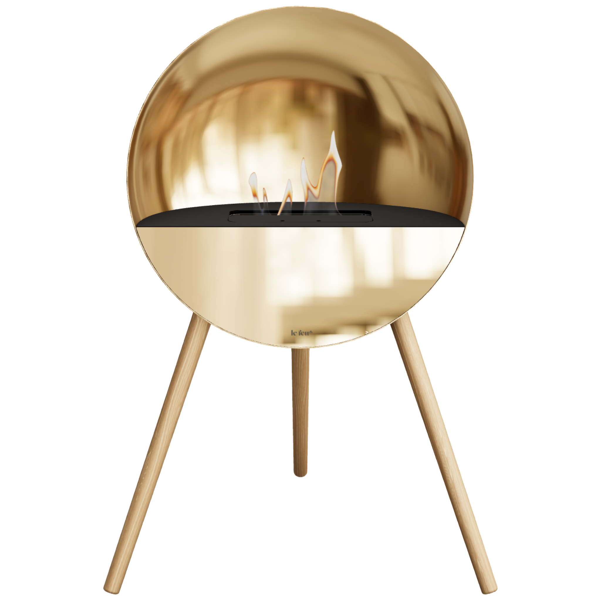 Eye Chromed Rose Gold Bio Fireplace