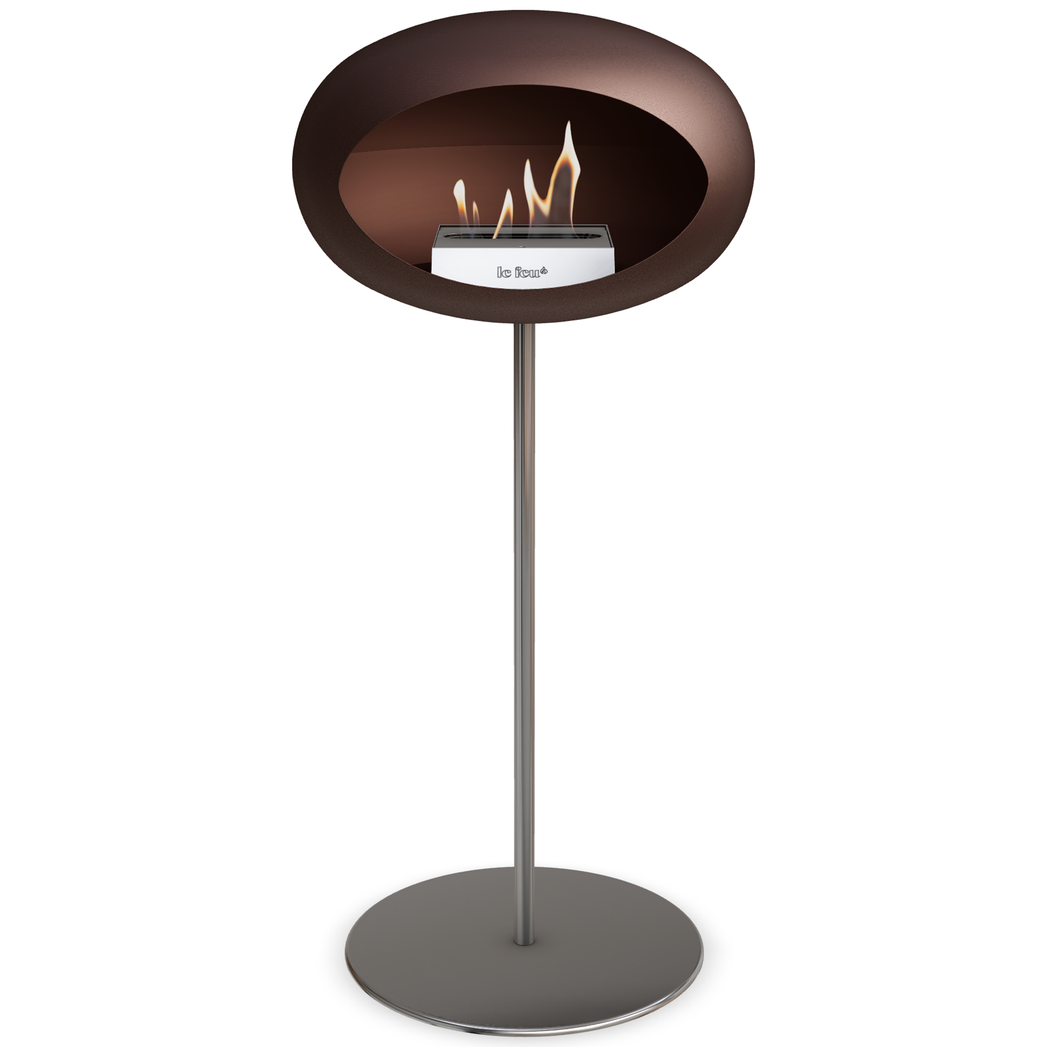 Ground Steel High Mocca Bio Fireplace