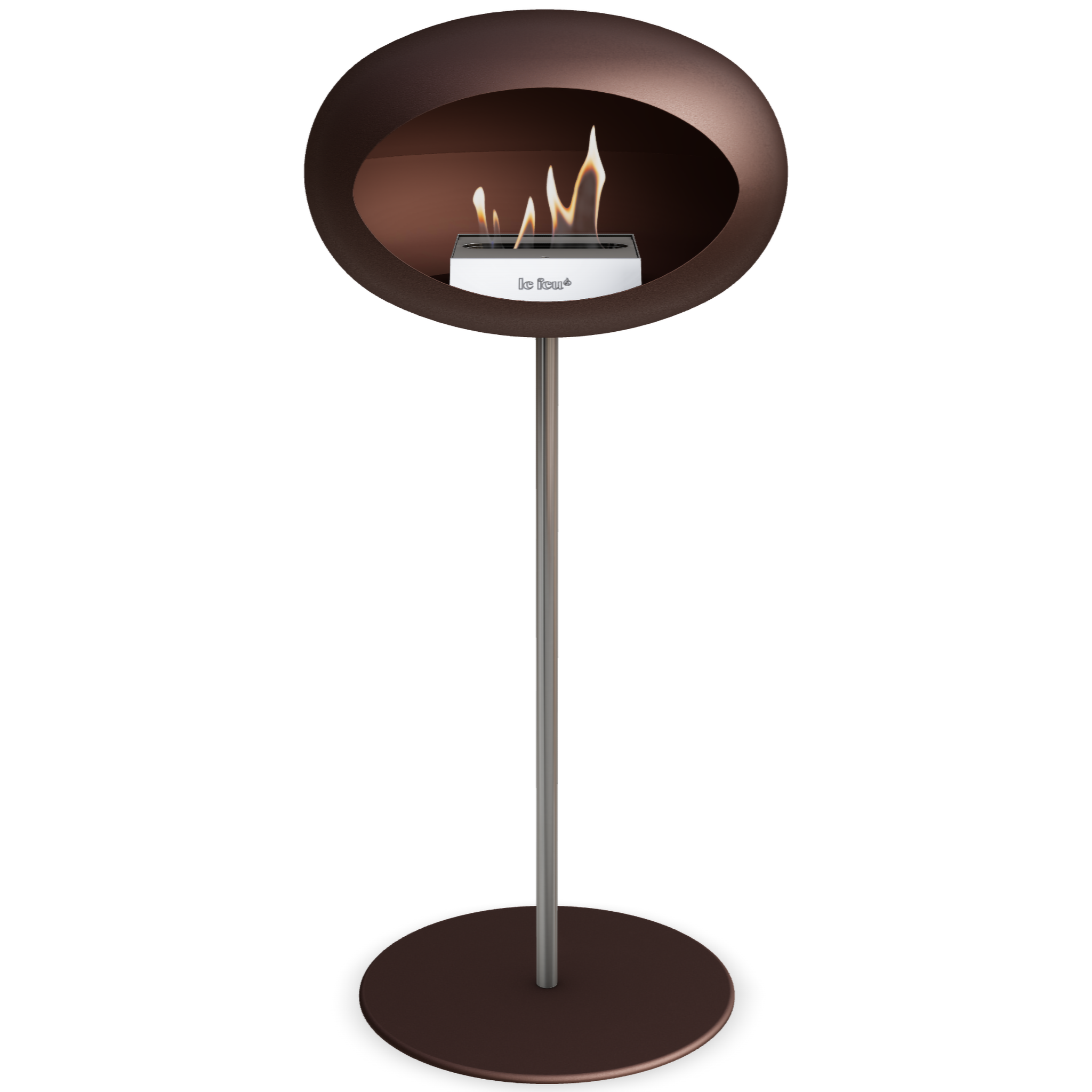 Ground Steel High Mocca Bio Fireplace