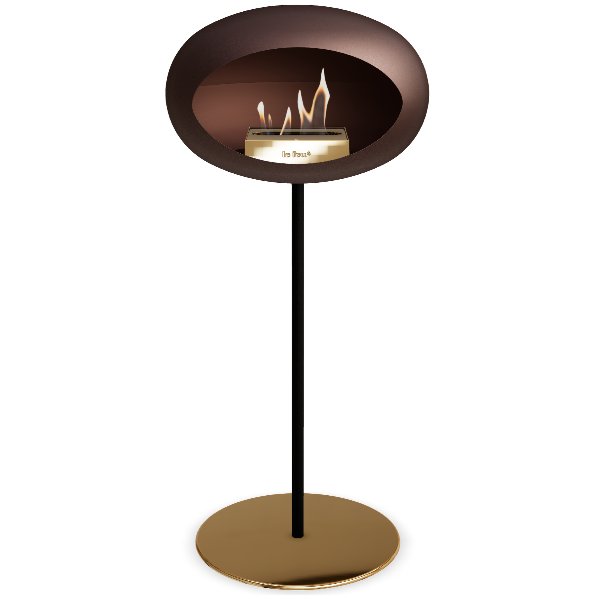 Ground Steel High Mocca Bio Fireplace