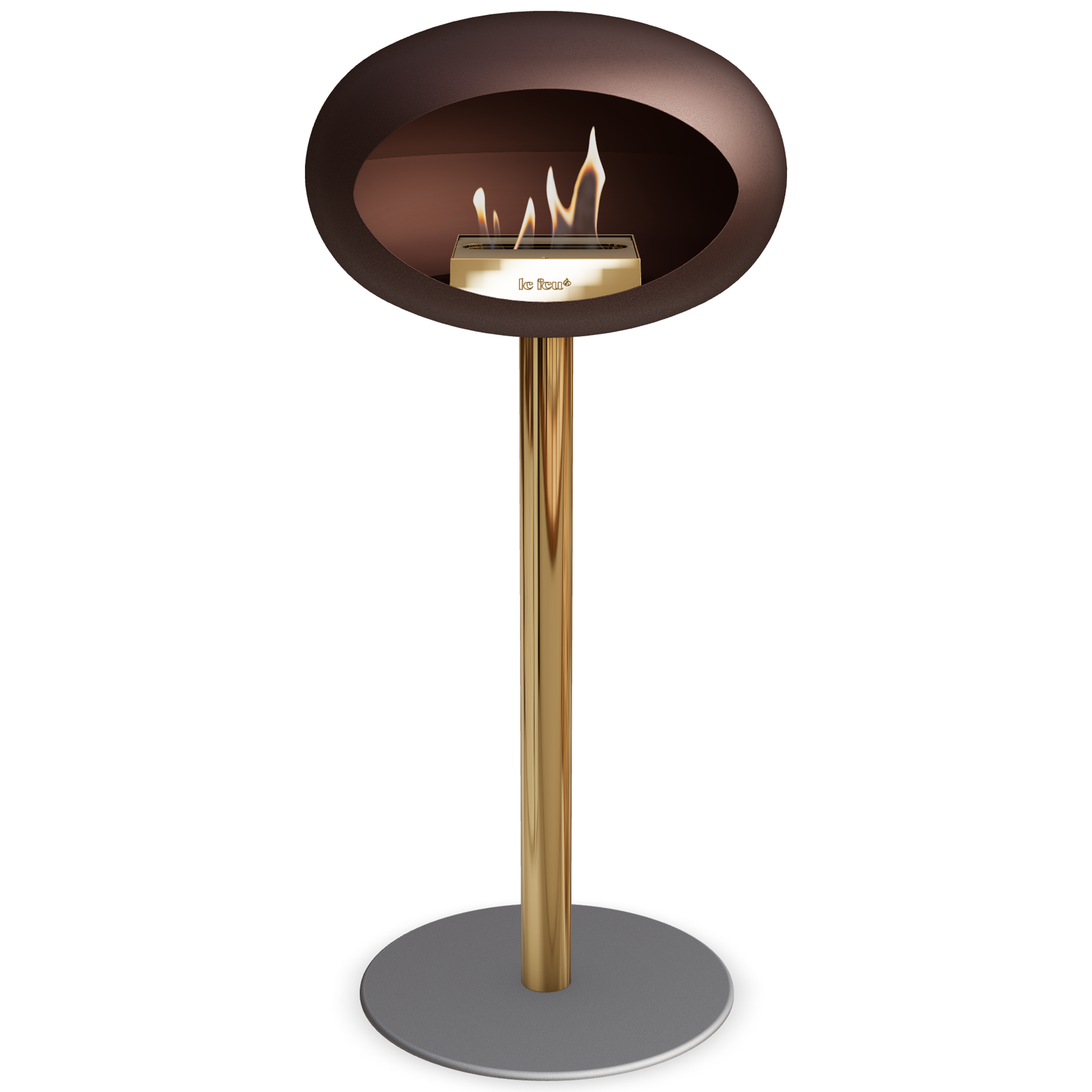 Ground Steel High Mocca Bio Fireplace