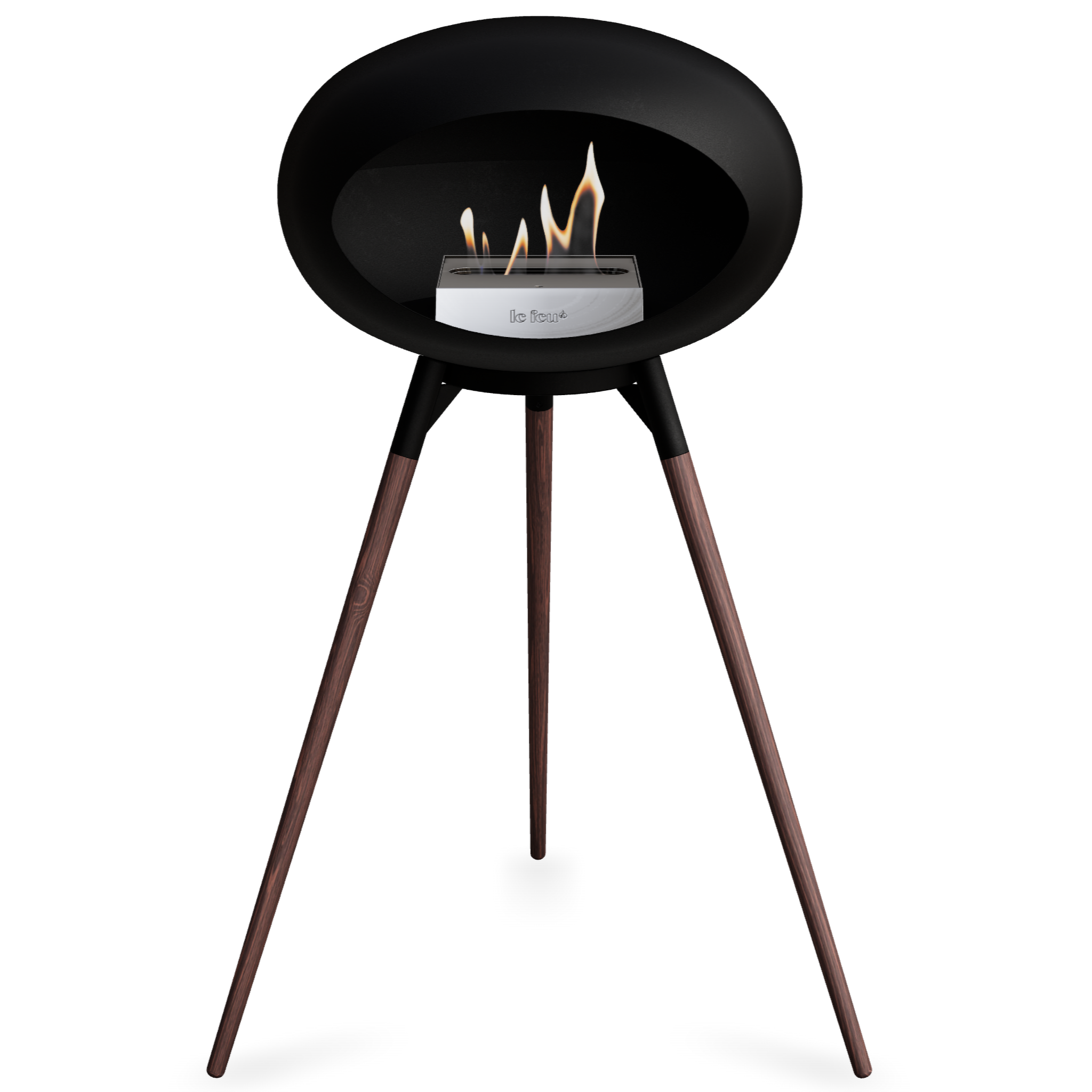 Ground Wood High Black Bio Fireplace