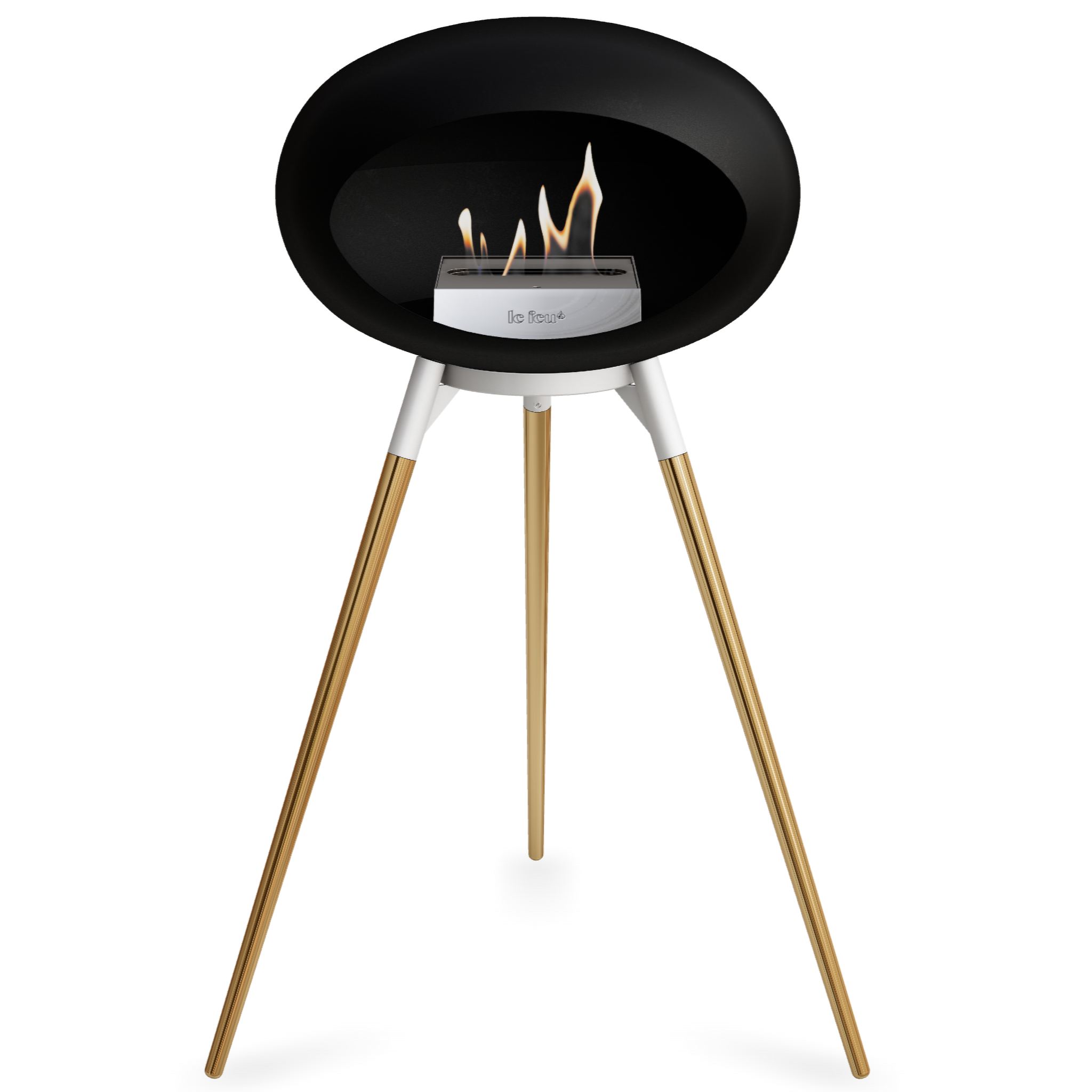 Ground Wood High Black Bio Fireplace