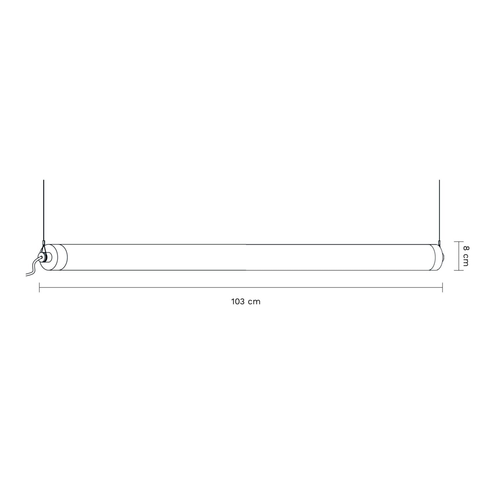 Longa Horizontal Concrete Pendant Lamp