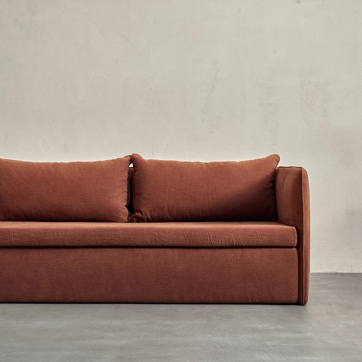 Twin Sofa Bed with Backrest and Armrests