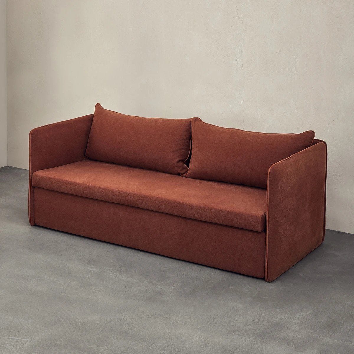 Twin Sofa Bed with Backrest and Armrests