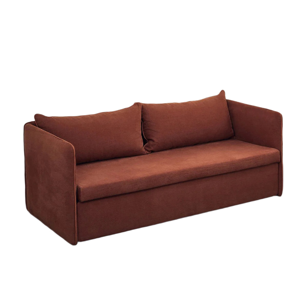 Twin Sofa Bed with Backrest and Armrests