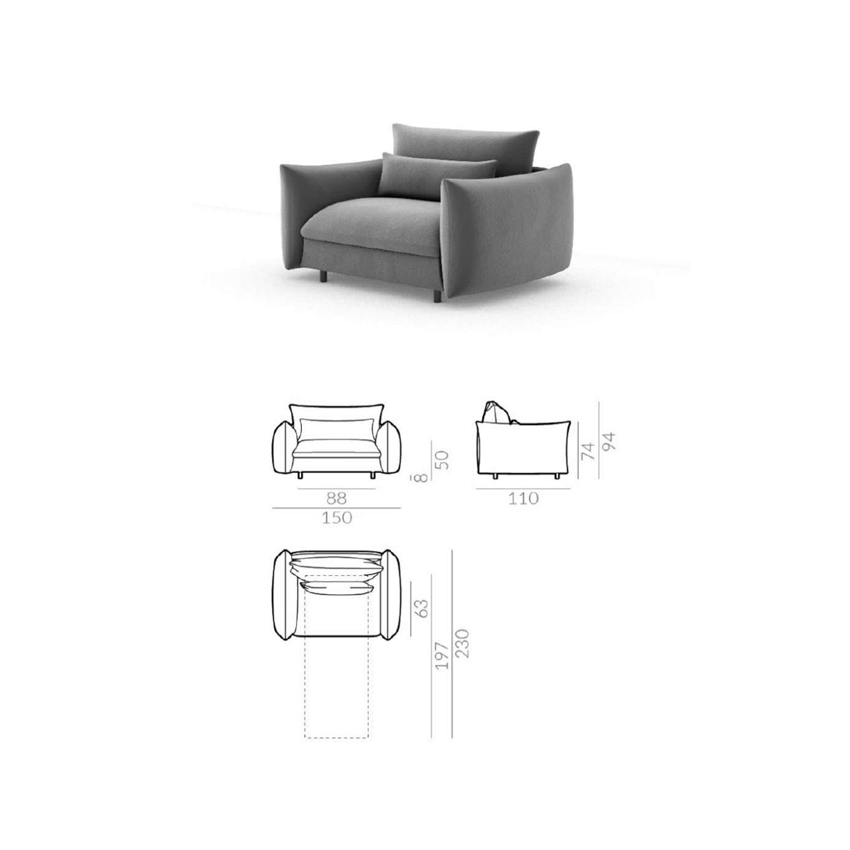 Puffy Armchair Bed