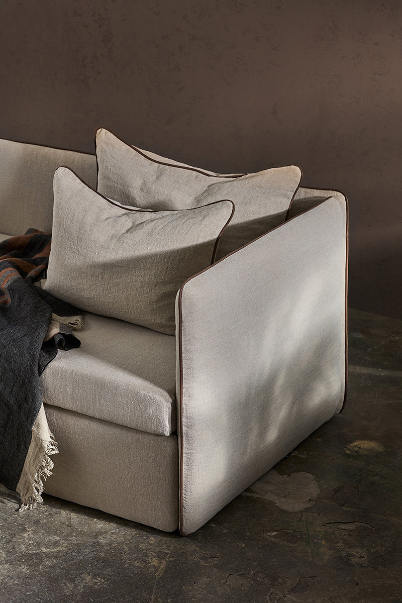 Twin Sofa Bed with Backrest and Armrests
