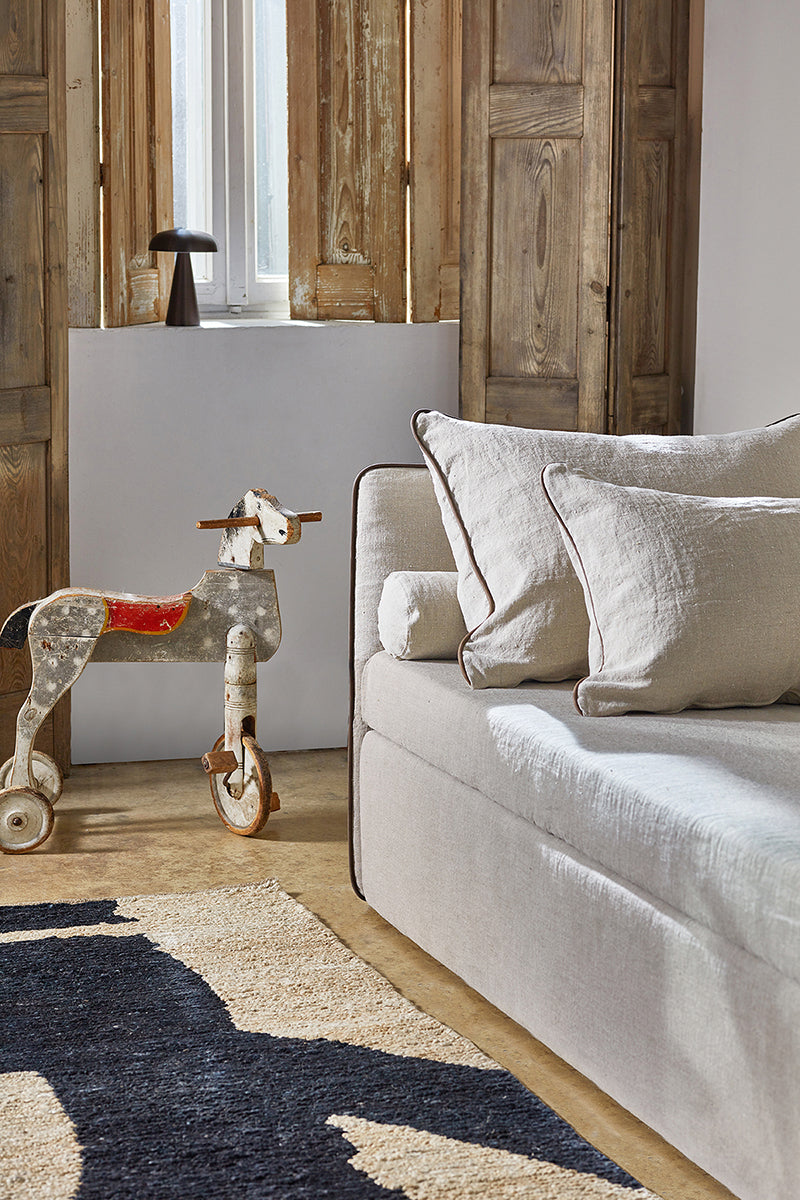 Twin Sofa Bed with Backrest and Armrests
