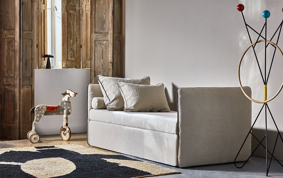 Twin Sofa Bed with Armrests