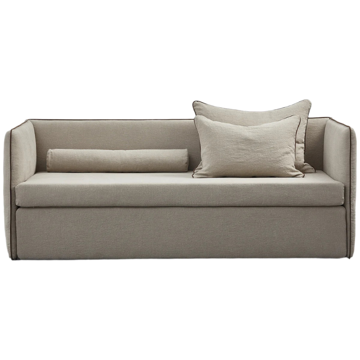 Twin Sofa Bed with Backrest and Armrests