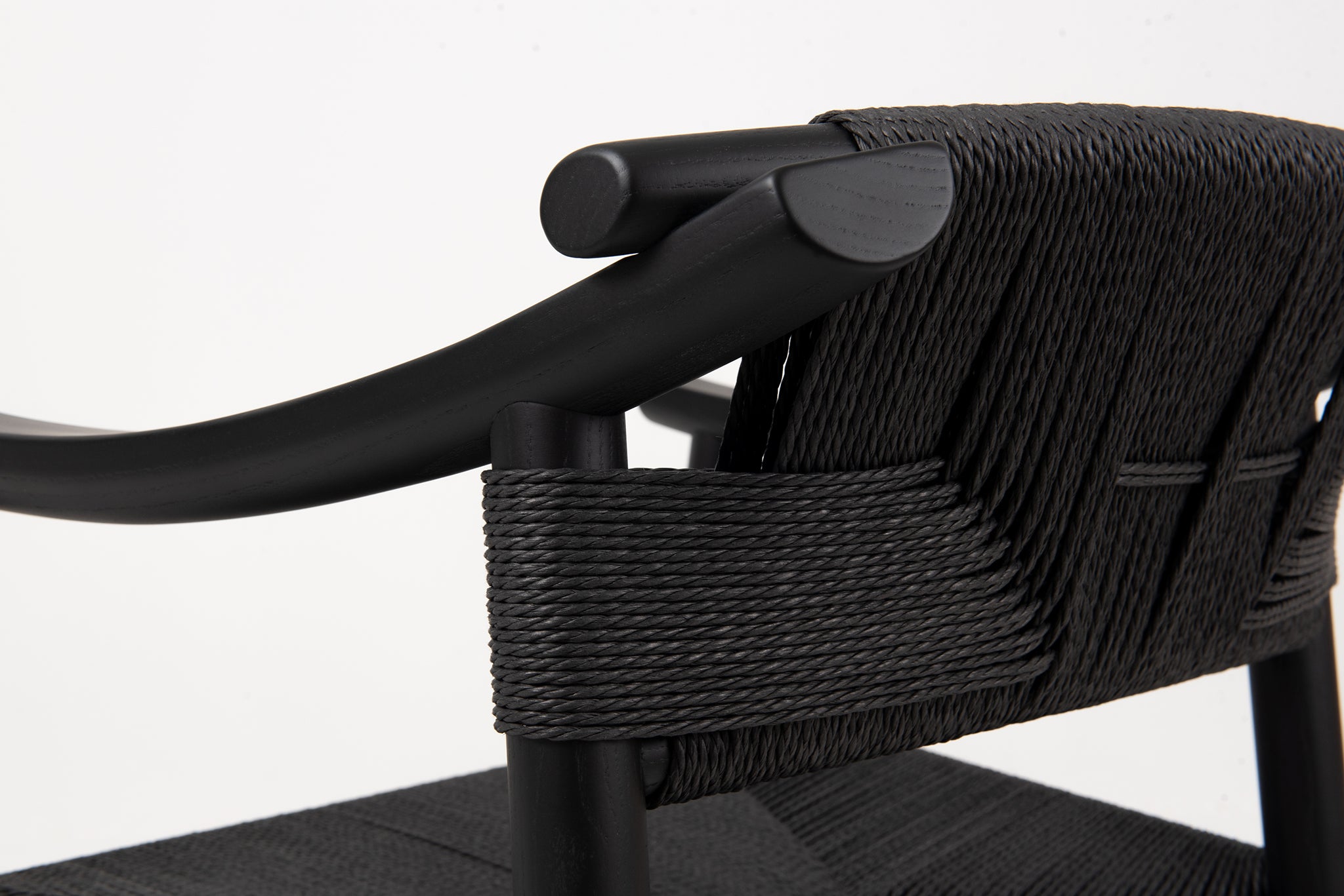Haiku II Natural Straw Chair with Armrests