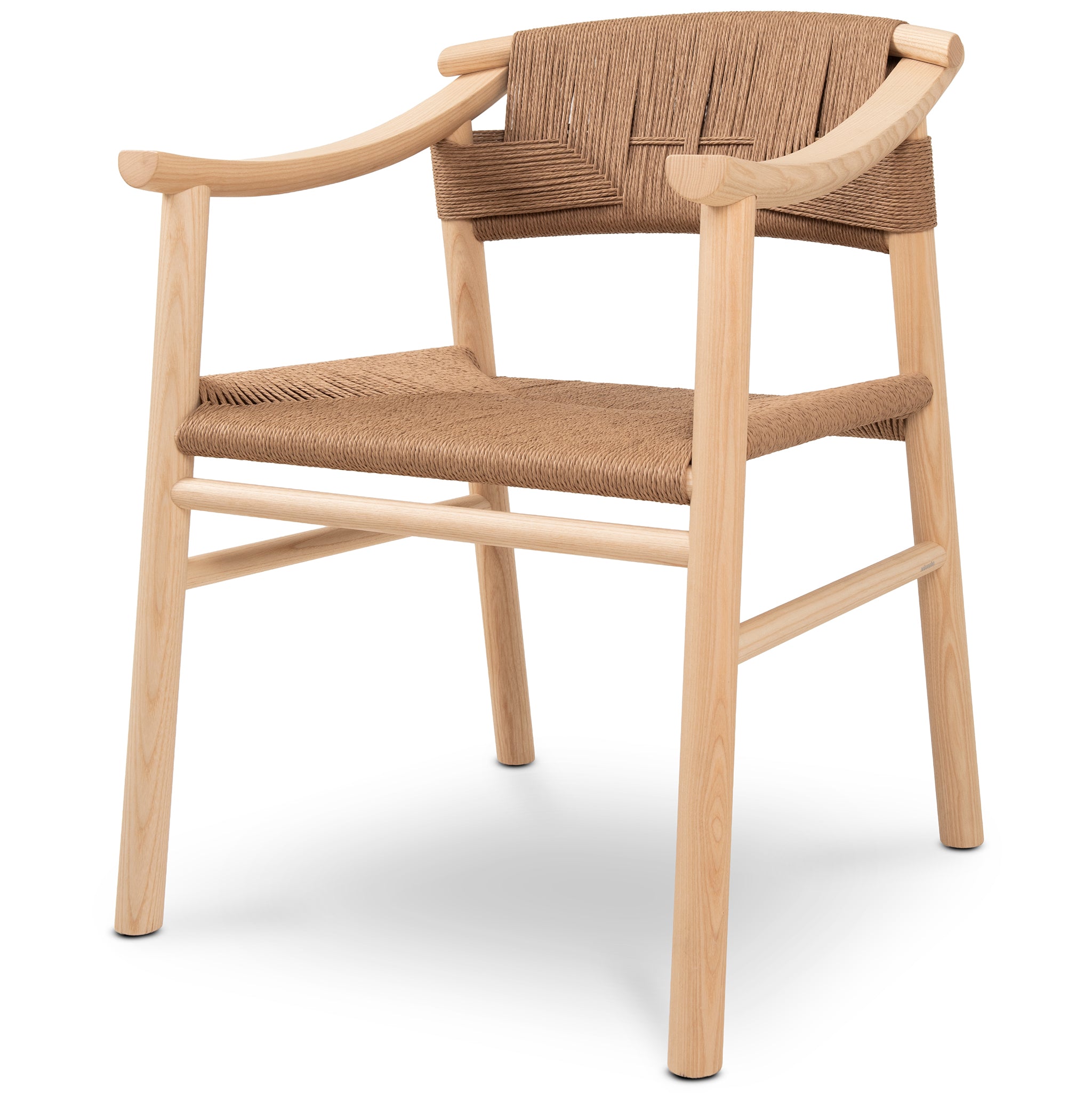 Haiku II Natural Straw Chair with Armrests