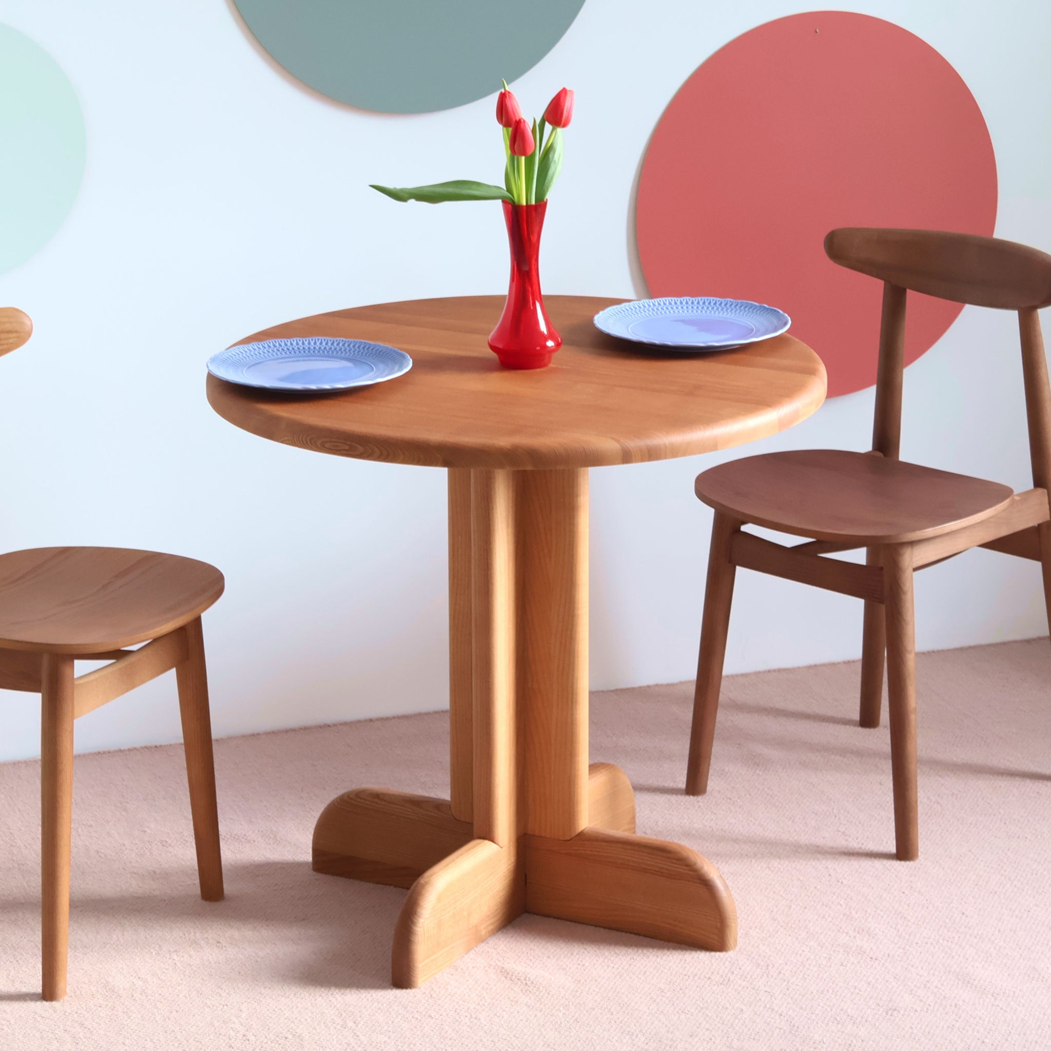 Dega Wooden Round Dining Table