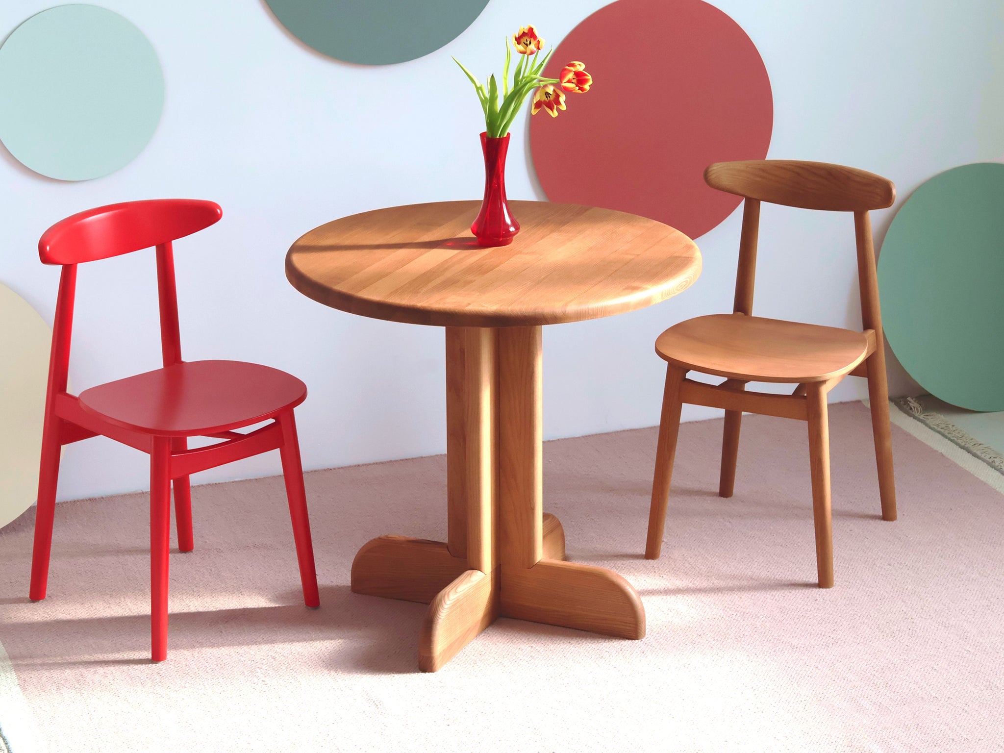 Dega Wooden Round Dining Table