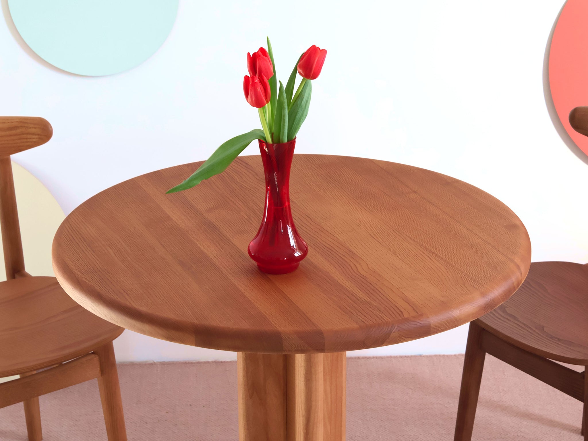 Dega Wooden Round Dining Table