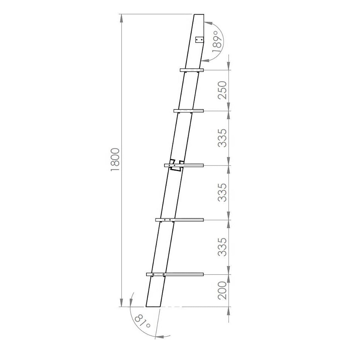 Ashme Ashwood Ladder Shelf - WOO .Design