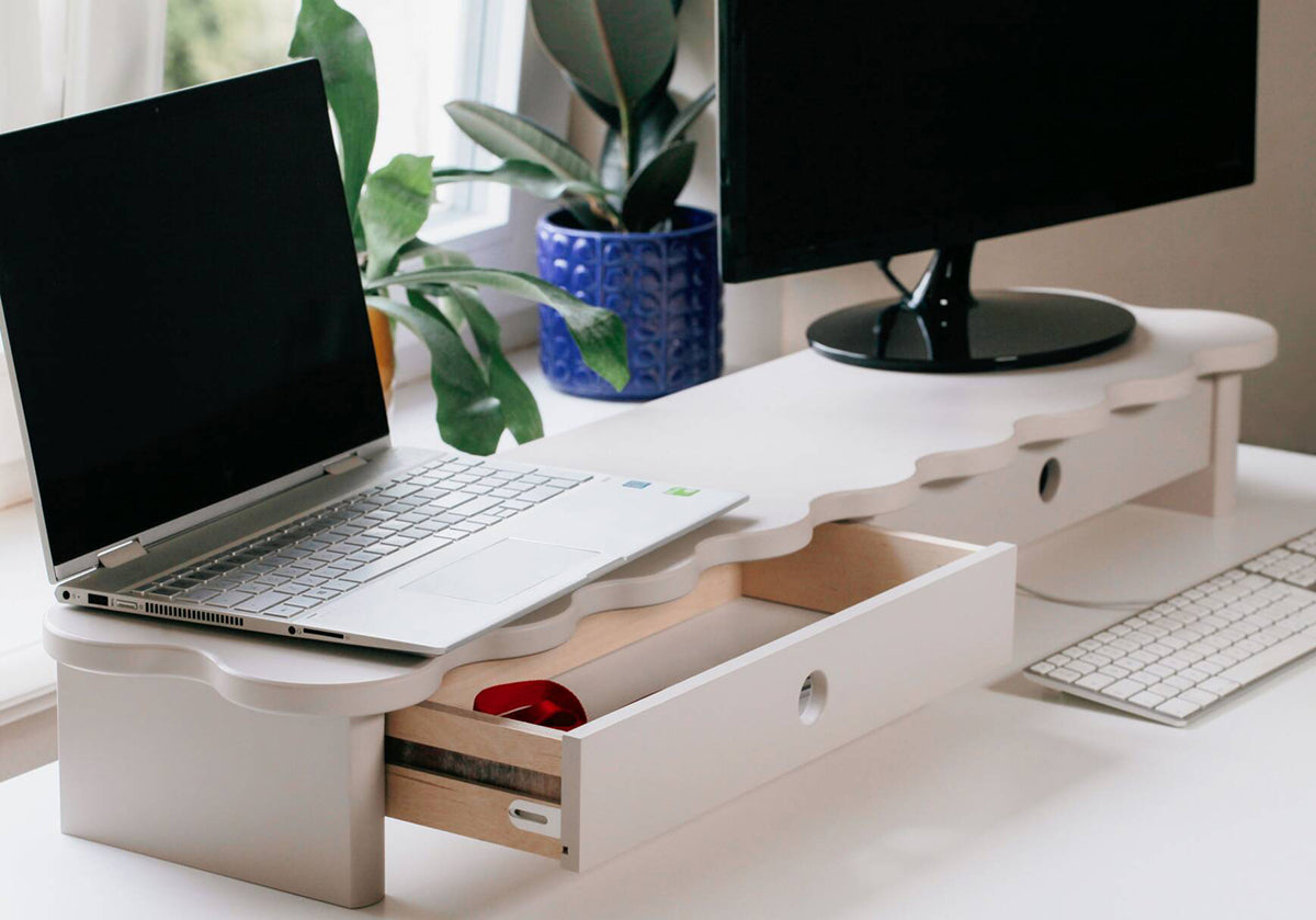 Flower Monitor Stand with Drawer - WOO .Design