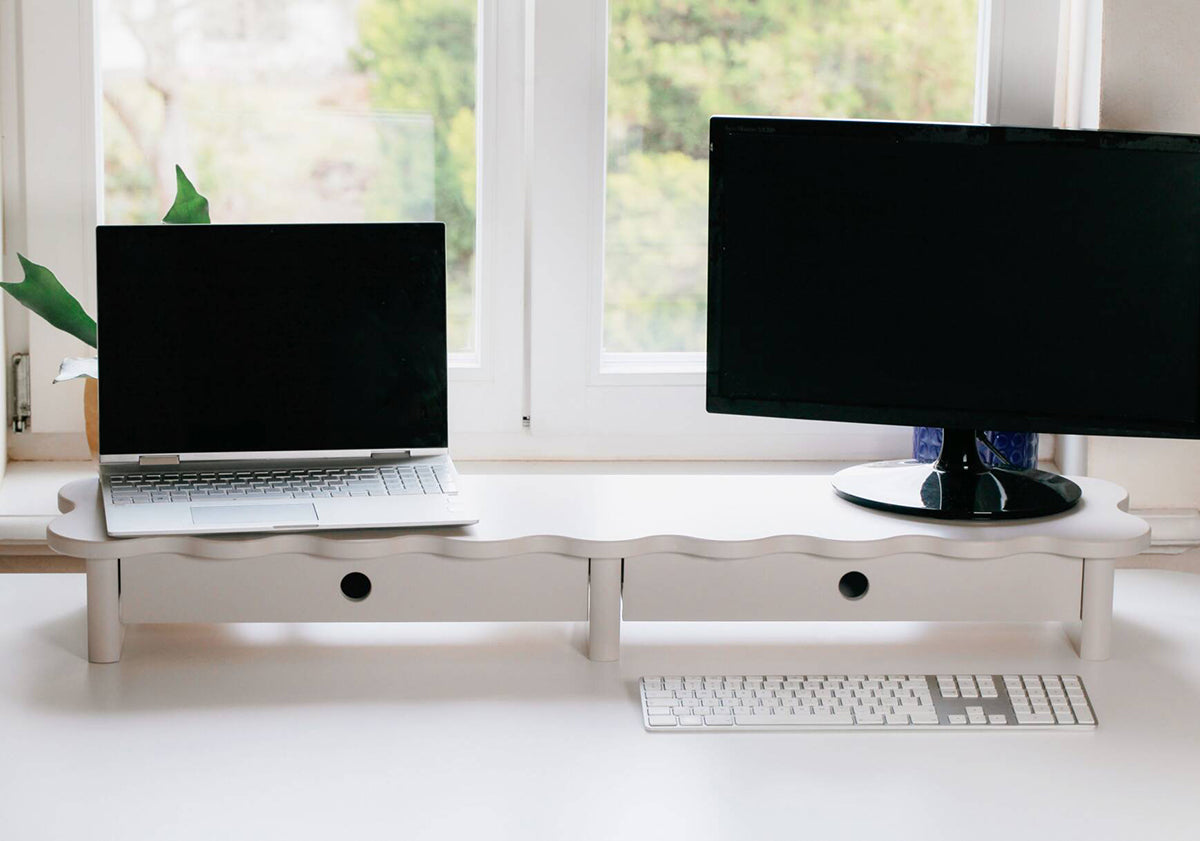 Flower Monitor Stand with Drawer - WOO .Design