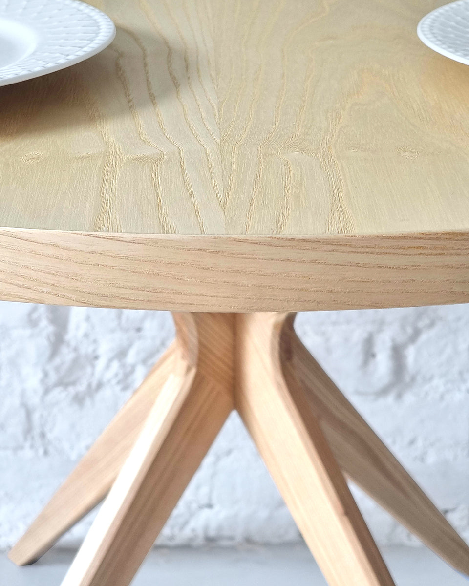 Jubi Bold Round Veneered Dining Table - WOO .Design