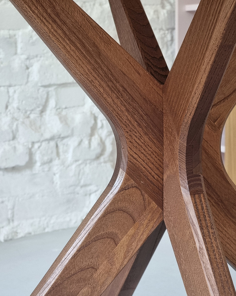 Jubi Bold Round Veneered Dining Table - WOO .Design