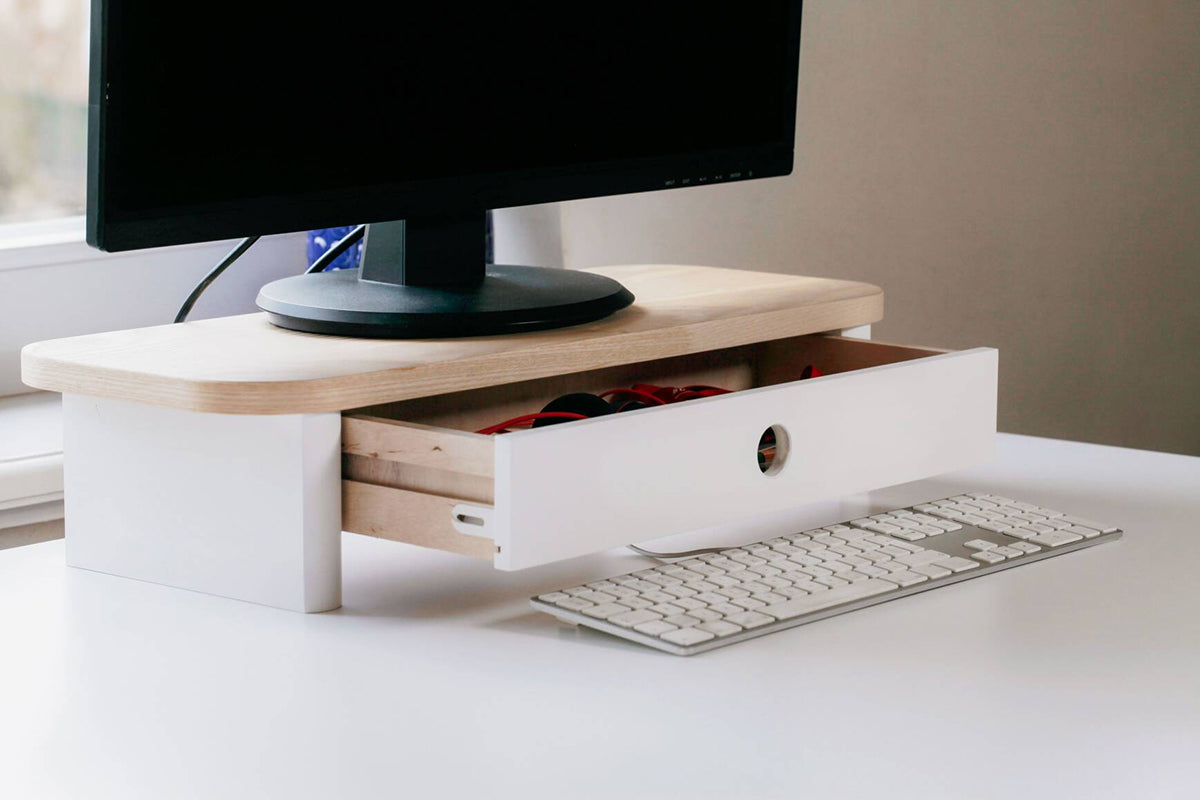 Jubi Monitor Stand with Drawer - WOO .Design