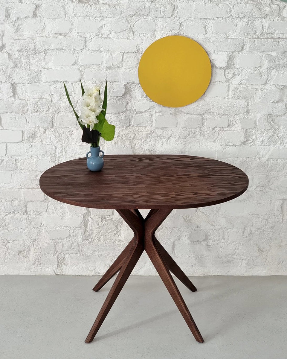 Jubi Racetrack Veneered Oval Dining Table