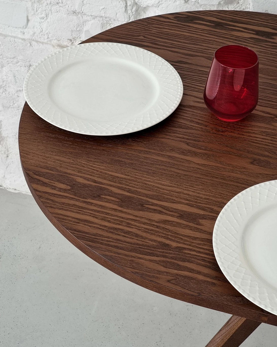 Jubi Racetrack Veneered Oval Dining Table