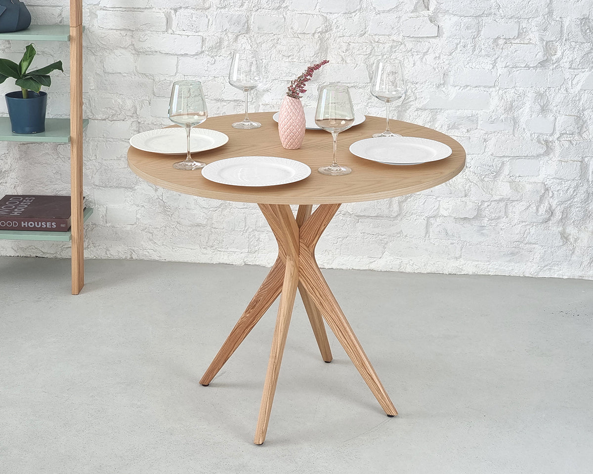 Jubi Round Veneered Dining Table - WOO .Design