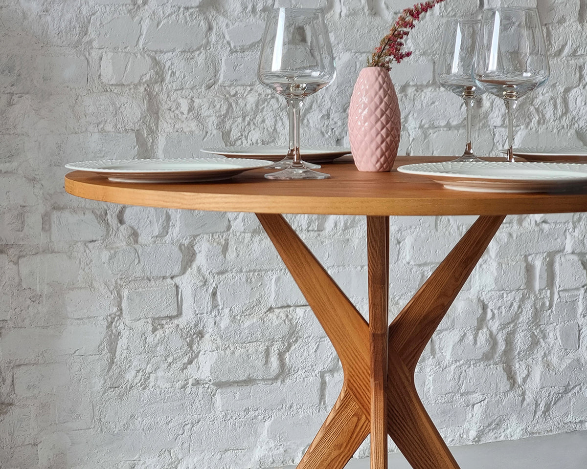 Jubi Round Veneered Dining Table - WOO .Design