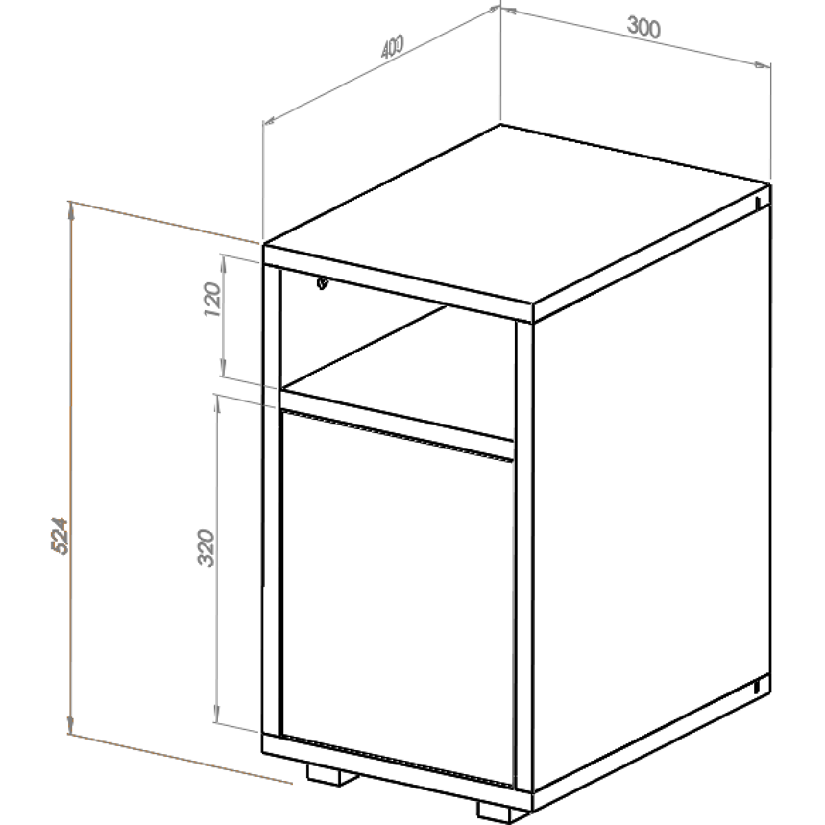 Slim Bedside Table - WOO .Design