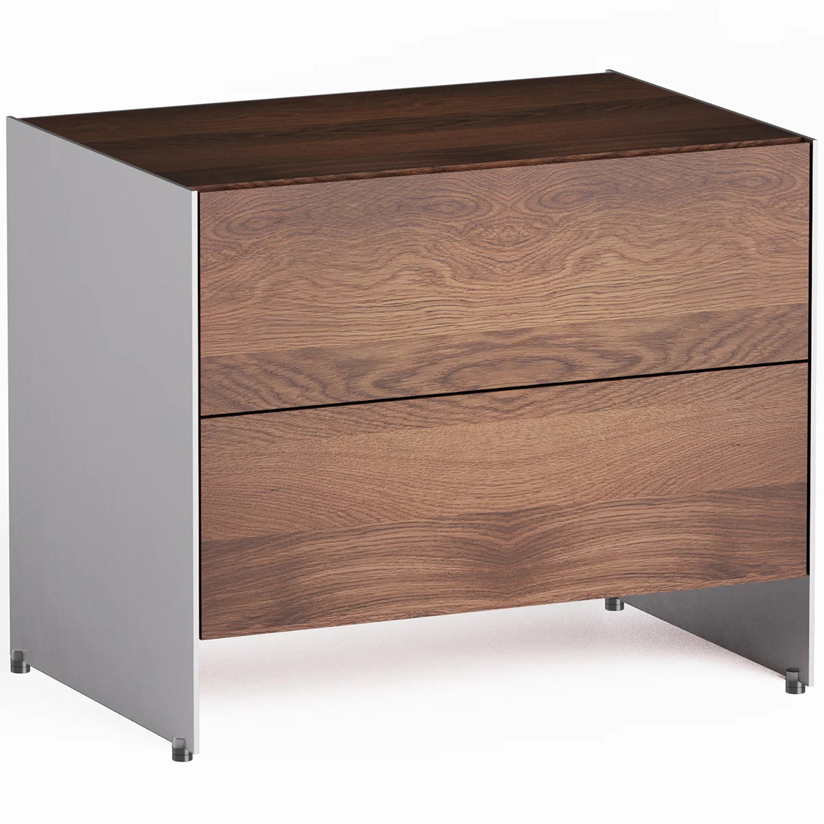 Aloox Oak Wood Drawers Night Stand