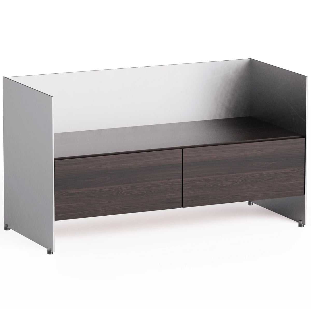 Aloox Oak Wood Open Cabinet