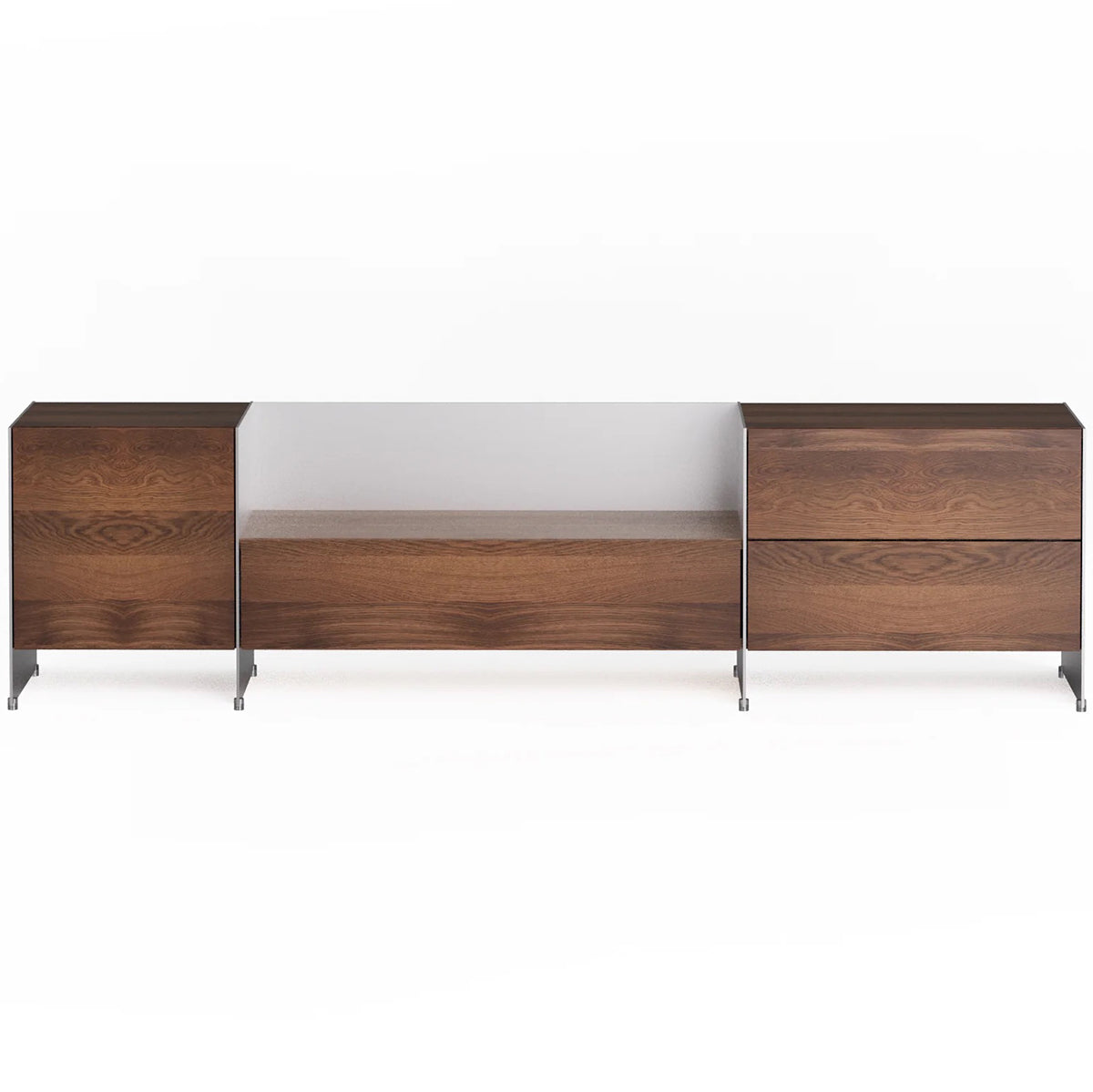Aloox Set 3 Oak Wood Cabinet