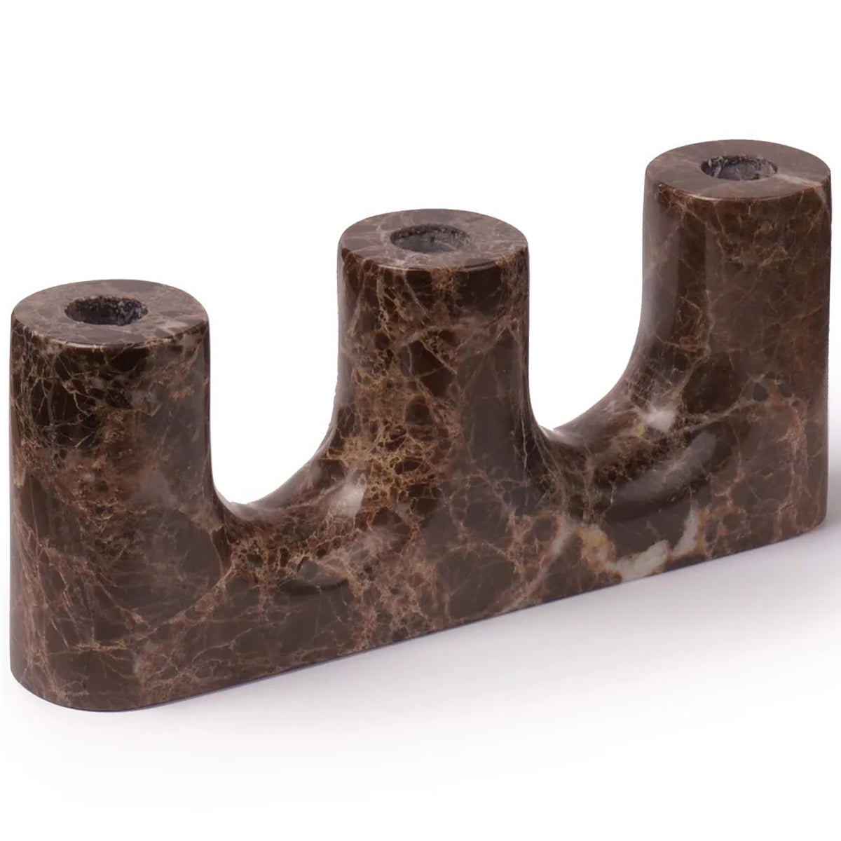Trilo Dark Emperador Candle Holder