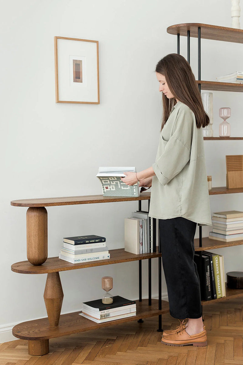 Vazoo 4 Oak Wood Bookcase