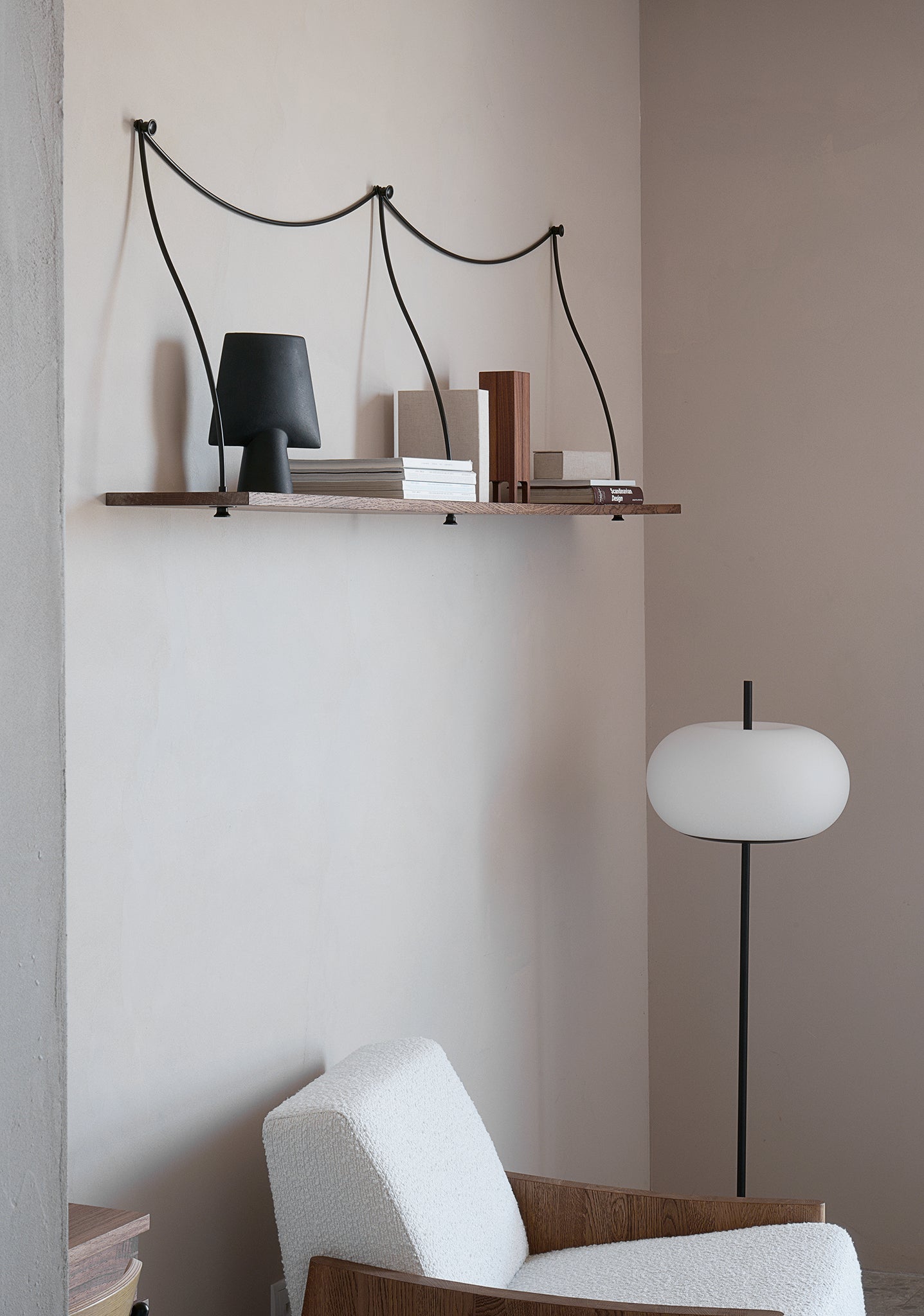 Ferro Duo Oak Wood Shelf