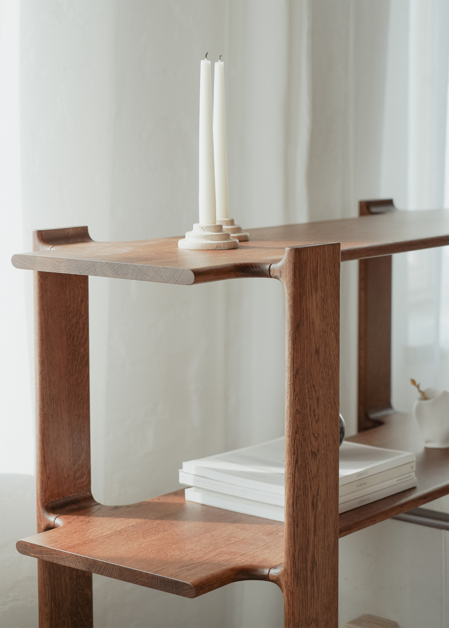 Ligo 4 Oak Wood Bookcase