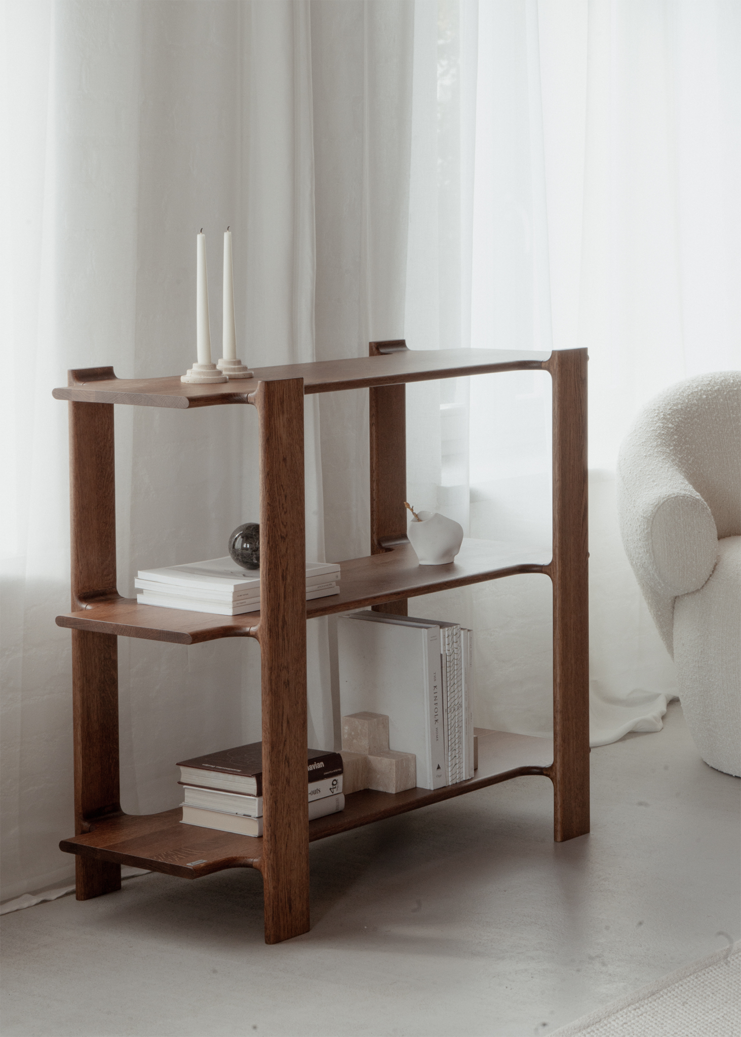 Ligo 3 Oak Wood Bookcase