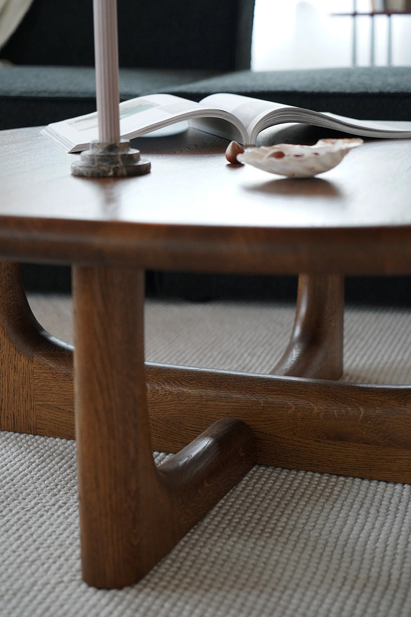 Olfo Oak Wood Coffee Table