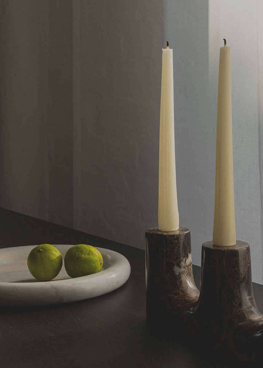 Trilo Dark Emperador Candle Holder