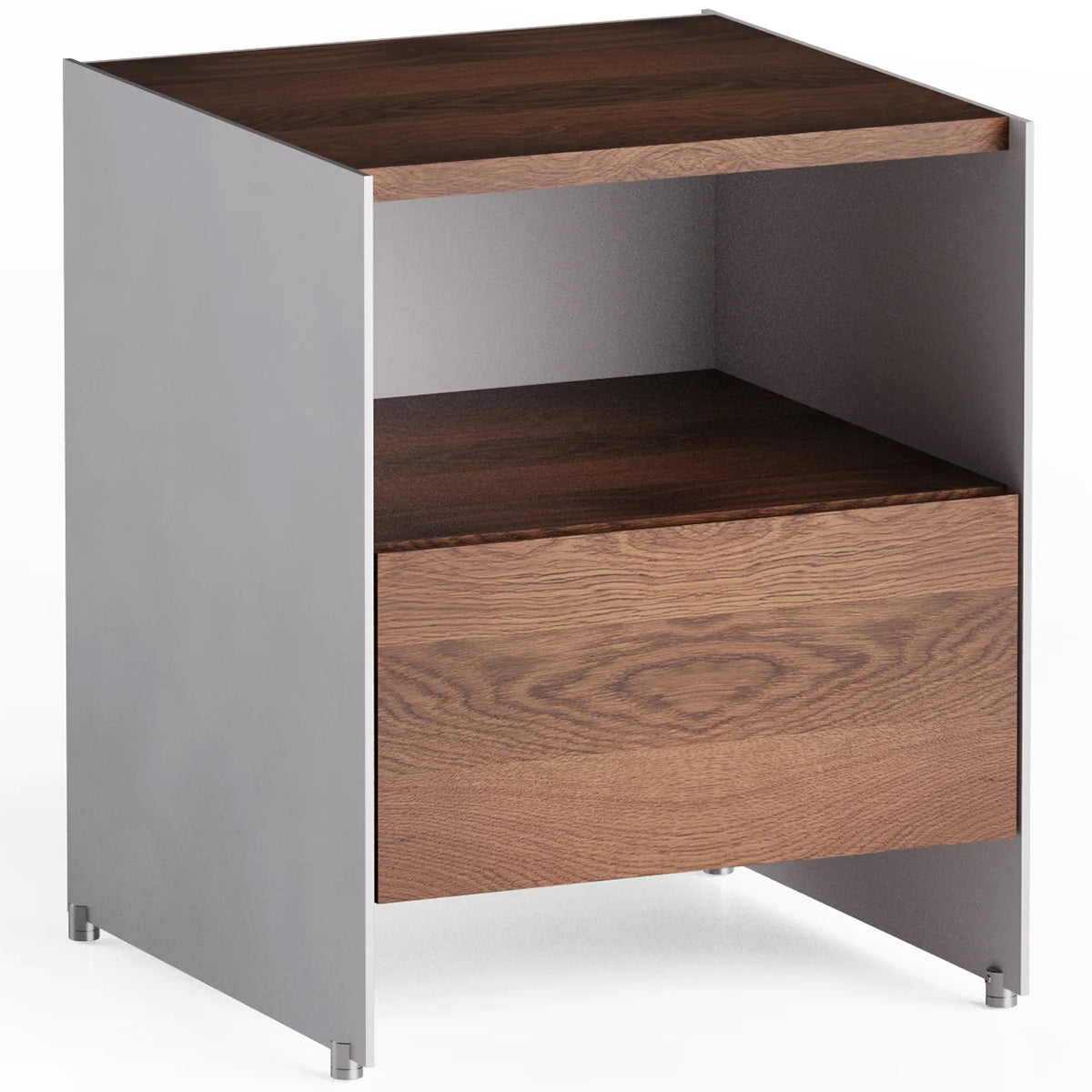 Aloox Oak Wood Drawers Night Stand