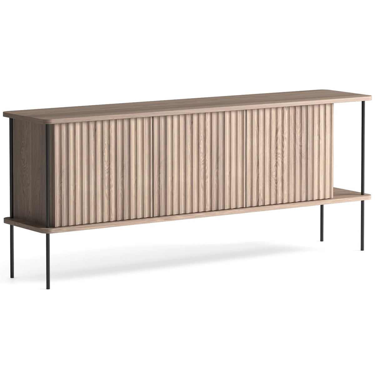 Maya 3 Oak Wood Cabinet