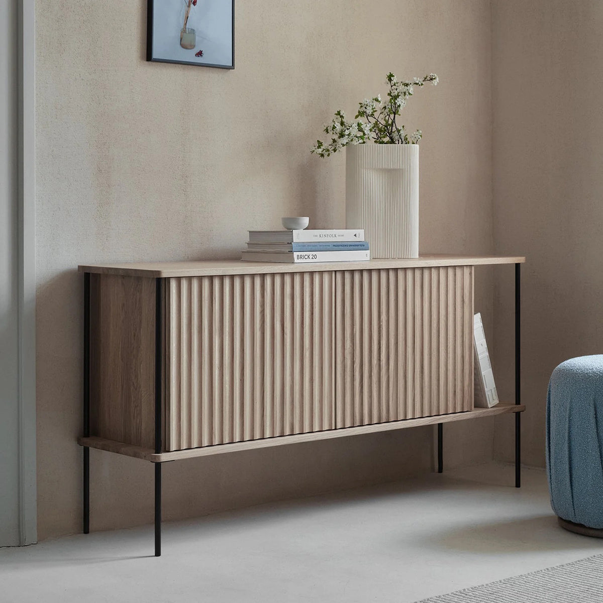 Maya 2 Oak Wood Cabinet