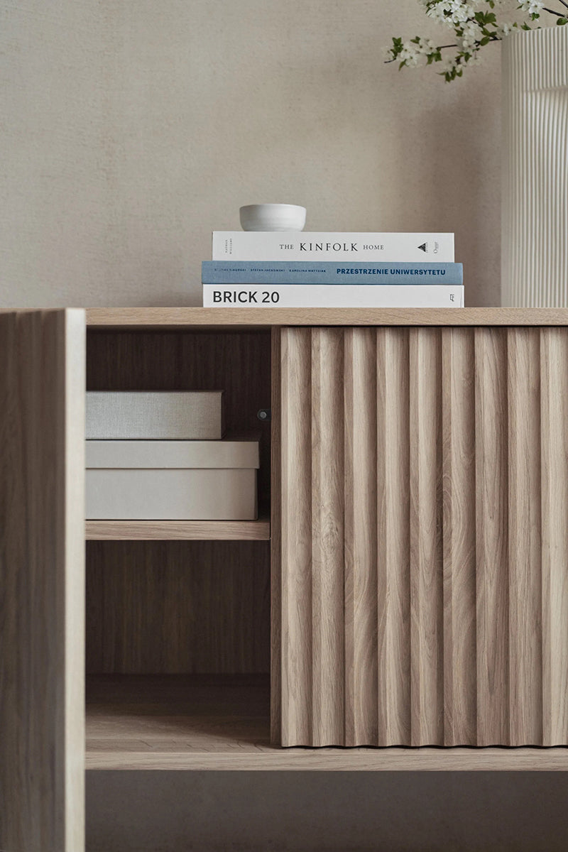 Maya 2 Oak Wood Cabinet
