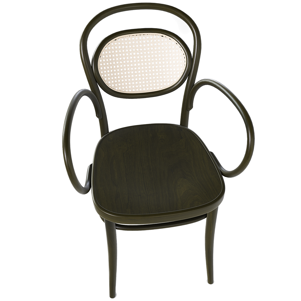 20 Wood Seat Mesh/Cane Back Armchair - WOO .Design